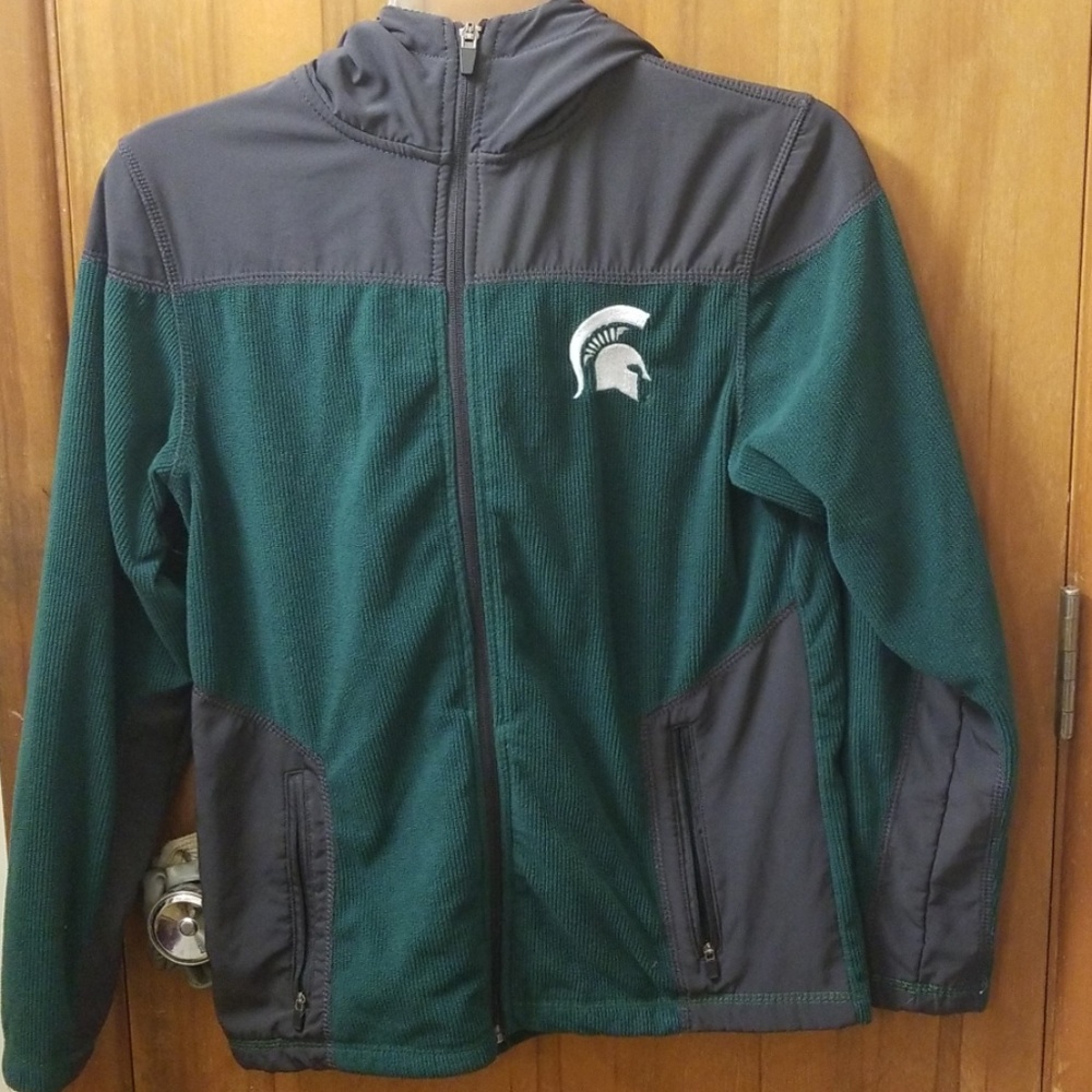 Michigan State Jacket with Hoodie & Zipper Pockets
